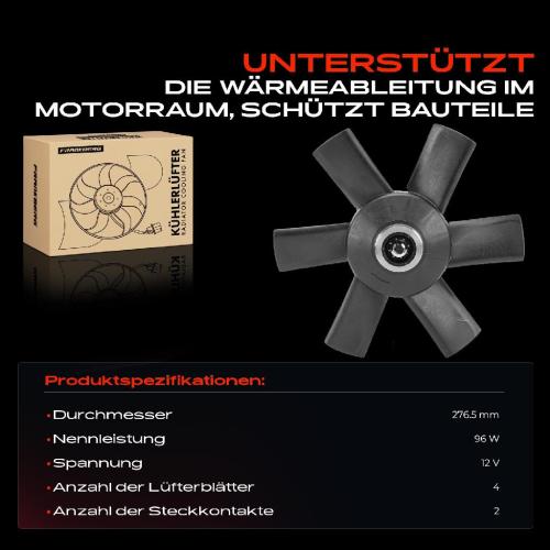 1x Motorkühller Einfachlüfter ohne Kühlerlüfterrahmen Audi AUDI 80 8C 100 443 445 Coupe 89 Bild 1x Motorkühller Einfachlüfter ohne Kühlerlüfterrahmen Audi AUDI 80 8C 100 443 445 Coupe 89