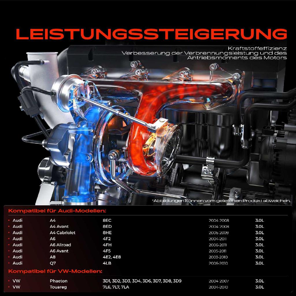 1x Abgasturbolader für VW Phaeton 3D1 3D2 3D3 3D4 3D6 3D7 3D8 3D9 Touareg 7L6 7L7 7LA Audi A4 8EC