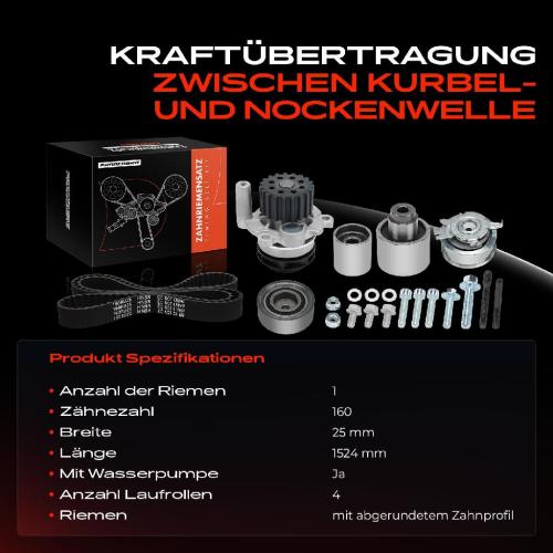 1x Zahnriemensatz Zahnriemen Wasserpumpe für VW Passat Tiguan Golf Audi A4 Skoda Octavia Seat Bild 1x Zahnriemensatz Zahnriemen Wasserpumpe für VW Passat Tiguan Golf Audi A4 Skoda Octavia Seat