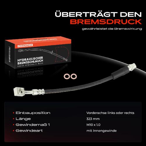 Frankberg 1x Bremsschlauch Bremsschläuche Vorderachse Links oder Rechts für Opel Corsa C X01 Corsa D S07 Combo Tigra Bild Frankberg 1x Bremsschlauch Bremsschläuche Vorderachse Links oder Rechts für Opel Corsa C X01 Corsa D S07 Combo Tigra