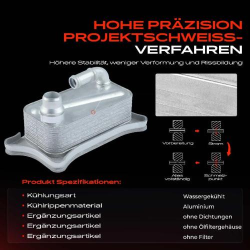 1x Ölkühler Motoröl für Audi A4 B8 A5 8T3 8F7 A6 4G A7 A8 4H Q7 3.0L Bild 1x Ölkühler Motoröl für Audi A4 B8 A5 8T3 8F7 A6 4G A7 A8 4H Q7 3.0L