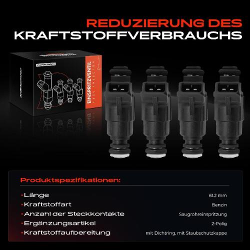 Frankberg 4x Einspritzventil Einspritzdüse für VW Golf Polo Audi A3 A4 TT Seat Skoda Octavia I Bild Frankberg 4x Einspritzventil Einspritzdüse für VW Golf Polo Audi A3 A4 TT Seat Skoda Octavia I