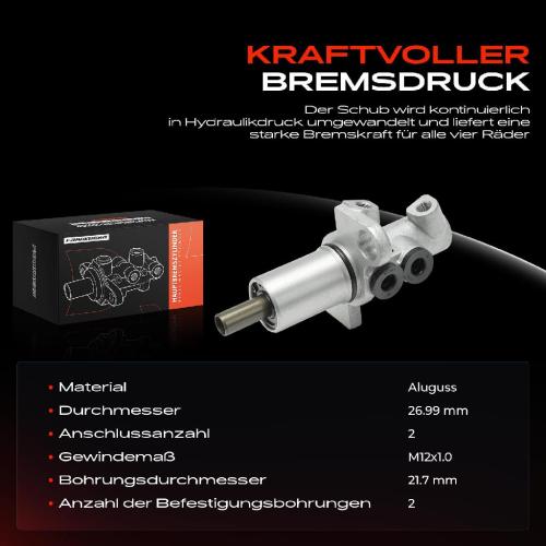 1x Hauptbremszylinder Bremszylinder für Audi A6 4F2 C6 A6 Avant 4B5 RS6 2.7L Bild 1x Hauptbremszylinder Bremszylinder für Audi A6 4F2 C6 A6 Avant 4B5 RS6 2.7L