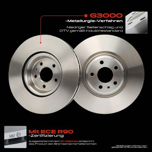 2x Bremsscheiben Vorderachse für Audi A4 Allroad Avant A5 Cabriolet Sportback A6 Bj ab 2002 Bild 2x Bremsscheiben Vorderachse für Audi A4 Allroad Avant A5 Cabriolet Sportback A6 Bj ab 2002