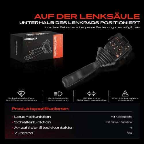 1x Kombischalter Lenkstockschalter für Opel Combo Corsa C X01 Meriva X03 2000-2012 Bild 1x Kombischalter Lenkstockschalter für Opel Combo Corsa C X01 Meriva X03 2000-2012
