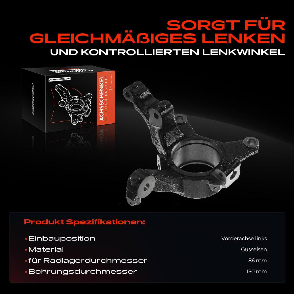 1x Achsschenkel Radaufhängung Vorderachse Links für Citroën Jumpy Fiat Scudo Peugeot Expert