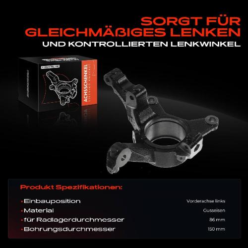 Frankberg 1x Achsschenkel Radaufhängung Vorderachse Links für Citroën Jumpy Fiat Scudo Peugeot Expert Bild Frankberg 1x Achsschenkel Radaufhängung Vorderachse Links für Citroën Jumpy Fiat Scudo Peugeot Expert