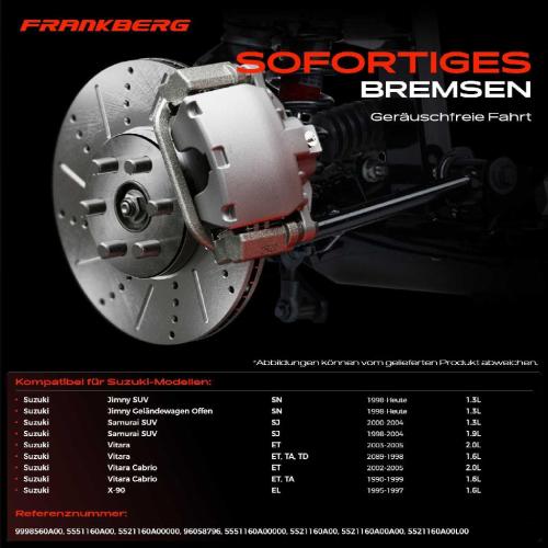2x Bremsscheiben Vorderachse für Suzuki Jimny Geländewagen Geschlossen Offen Samurai Vitara Cabrio X-90 Bild 2x Bremsscheiben Vorderachse für Suzuki Jimny Geländewagen Geschlossen Offen Samurai Vitara Cabrio X-90