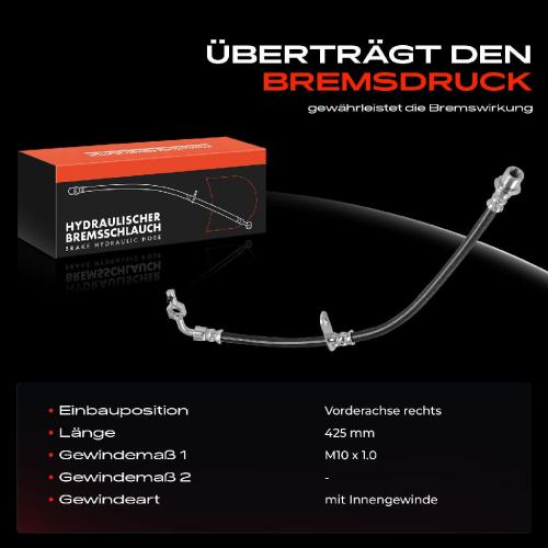 1x Bremsschlauch Bremsschläuche Vorderachse Rechts für Toyota Land Cruiser 100 Lexus LX Bild 1x Bremsschlauch Bremsschläuche Vorderachse Rechts für Toyota Land Cruiser 100 Lexus LX