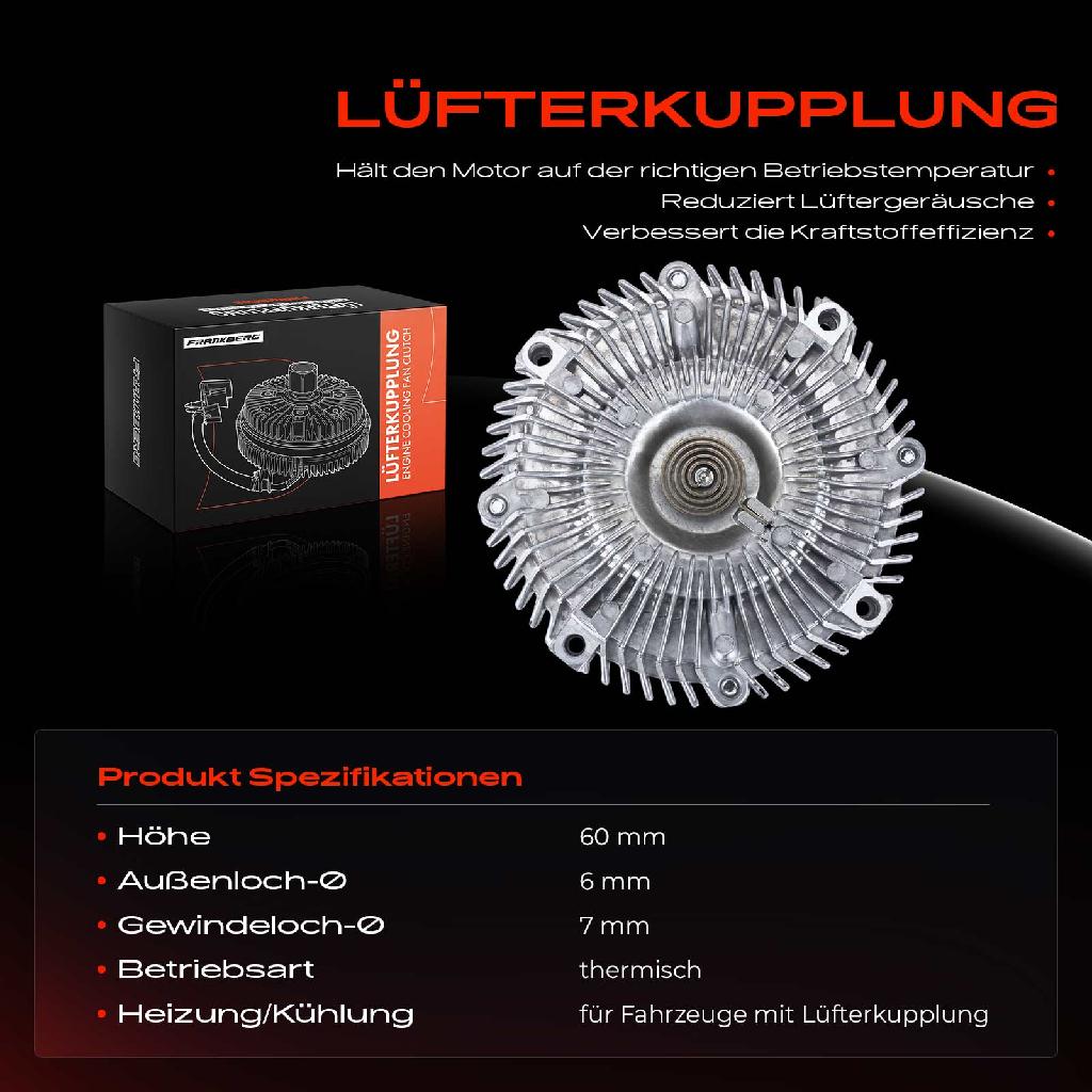 1x Lüfterkupplung Kühlerlüfte für Nissan Patrol III/1 K160 W160 3.2L 1979-1988