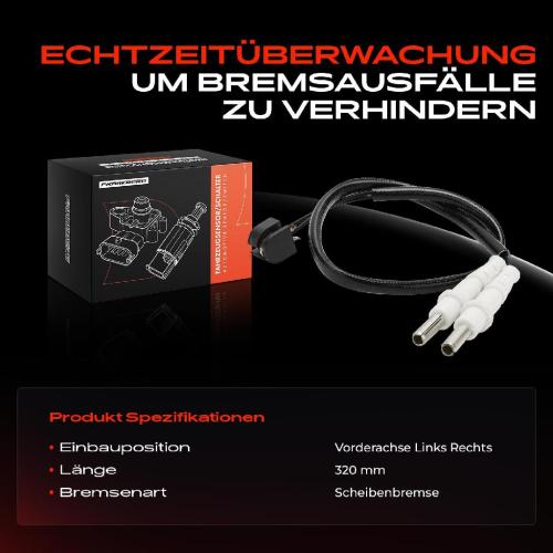 Frankberg 1x Warnkontakt Bremsbelagverschleiß Vorderachse für Citroën C5 III Break Peugeot 407 SW Bild Frankberg 1x Warnkontakt Bremsbelagverschleiß Vorderachse für Citroën C5 III Break Peugeot 407 SW