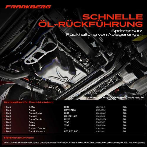 Frankberg 1x Ölwanne Motorölwanne für Ford Focus DA DB DF DN Galaxy S-Max WA Tourneo Transit 1.8L Bild Frankberg 1x Ölwanne Motorölwanne für Ford Focus DA DB DF DN Galaxy S-Max WA Tourneo Transit 1.8L