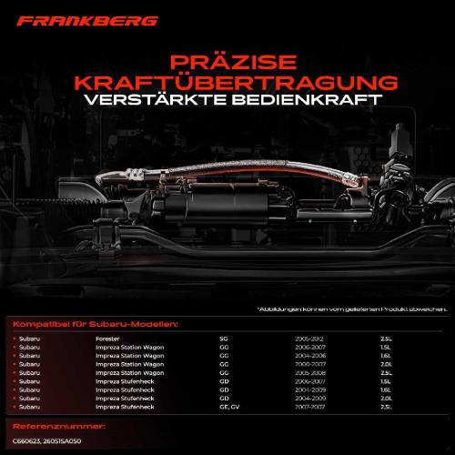 1x Seilzug Feststellbremse Vorderachse beidseitig für Subaru Impreza Station Wagon Forester 2.0L 2.5L Bild 1x Seilzug Feststellbremse Vorderachse beidseitig für Subaru Impreza Station Wagon Forester 2.0L 2.5L