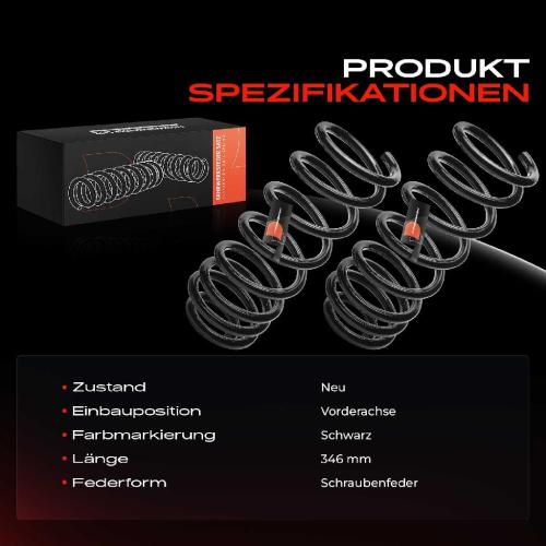 2x Fahrwerksfeder Vorderachse für Jeep Cherokee XJ 4.0L 1998-2001 Bild 2x Fahrwerksfeder Vorderachse für Jeep Cherokee XJ 4.0L 1998-2001