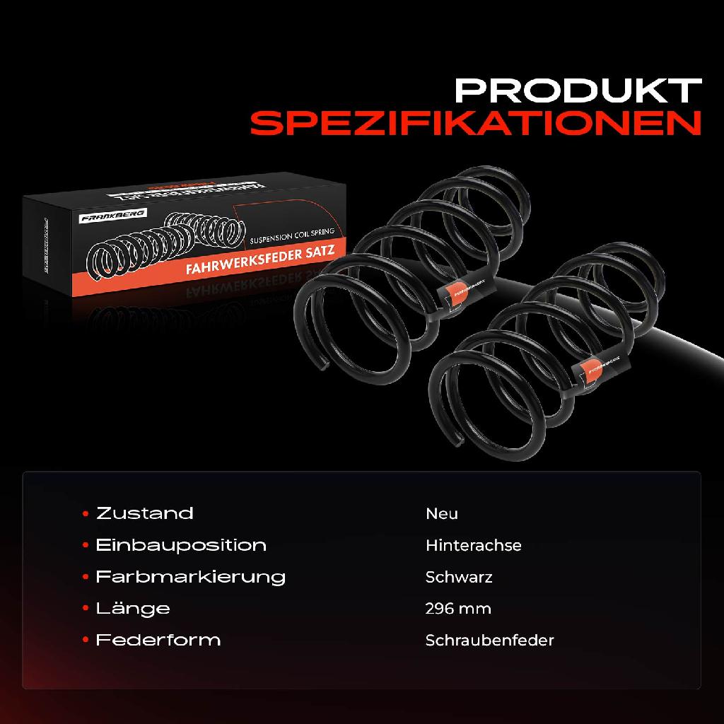 2x Fahrwerksfeder Hinterachse für Toyota Celica T23 1.8L 1999-2005