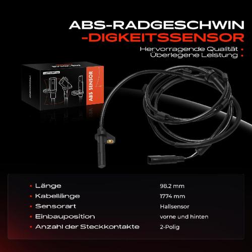 Frankberg 1x ABS Sensor Hinten Rechts für Ford Transit Bus Kasten Tourneo 2.2L 2.3L 2.4L 3.2L 2006-2014 Bild Frankberg 1x ABS Sensor Hinten Rechts für Ford Transit Bus Kasten Tourneo 2.2L 2.3L 2.4L 3.2L 2006-2014