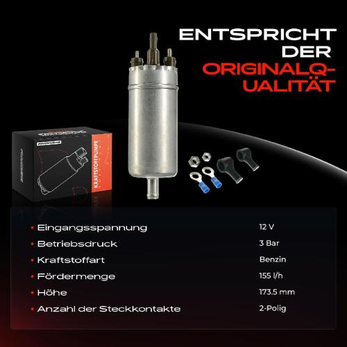 Frankberg 1x Kraftstoffpumpe für BMW 2500-3.3 E3 3er E30 3er Cabriolet 3er Touring 5er E12 E28 6er E24 7er E23 Bild Frankberg 1x Kraftstoffpumpe für BMW 2500-3.3 E3 3er E30 3er Cabriolet 3er Touring 5er E12 E28 6er E24 7er E23