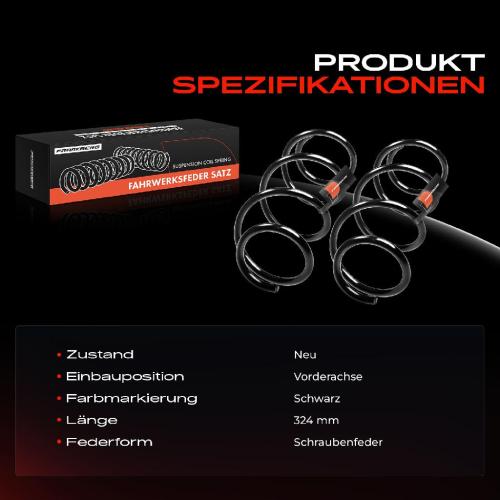 Frankberg 2x Fahrwerksfeder Vorderachse für Nissan Micra III K12 1.6L 2005-2010 Bild Frankberg 2x Fahrwerksfeder Vorderachse für Nissan Micra III K12 1.6L 2005-2010