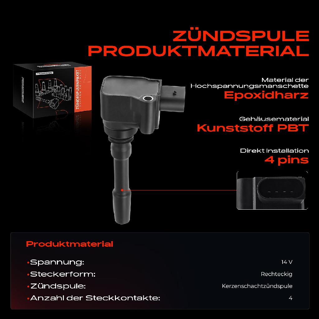 1x Zündmodul Zündspule für Porsche Cayenne 92A Macan 95B Panamera 970 3.6L 3.0L Bj ab 2013