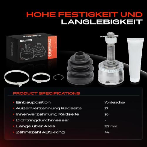 1x Antriebswelle Gelenksatz Vorderachse für Nissan Primera Hatchback P12 2.0L 2.2L Bild 1x Antriebswelle Gelenksatz Vorderachse für Nissan Primera Hatchback P12 2.0L 2.2L