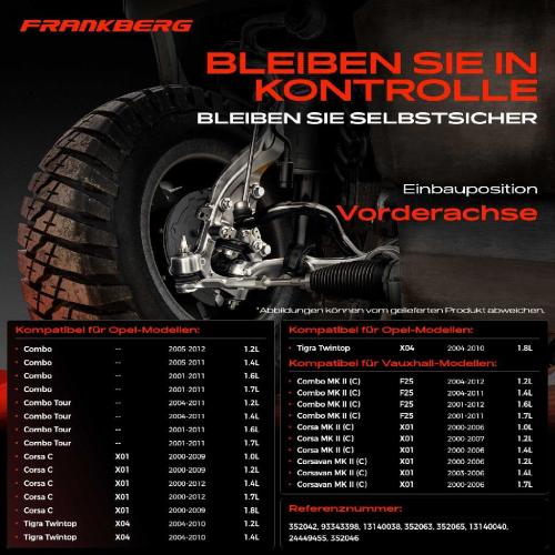 1x Querlenker Vorderachse für Opel Combo Kasten/MPV Tour Corsa C Kasten/Schrägheck Tigra Twintop Vauxhall Bild 1x Querlenker Vorderachse für Opel Combo Kasten/MPV Tour Corsa C Kasten/Schrägheck Tigra Twintop Vauxhall