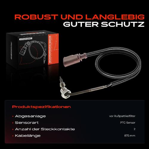 1x Abgastemperatursensor für VW Passat Seat Ateca Skoda Superb III 1.6L Bild 1x Abgastemperatursensor für VW Passat Seat Ateca Skoda Superb III 1.6L