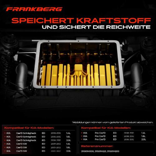 Frankberg 1x Kraftstofftank Kraftstoffbehälter für KIA Cee'D SW ED 1.4L-2.0L Bild Frankberg 1x Kraftstofftank Kraftstoffbehälter für KIA Cee'D SW ED 1.4L-2.0L