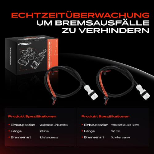 2x Warnkontakt Bremsbelagverschleiß Vorderachse für Porsche 911 Cabriolet 997 3.8L Bild 2x Warnkontakt Bremsbelagverschleiß Vorderachse für Porsche 911 Cabriolet 997 3.8L
