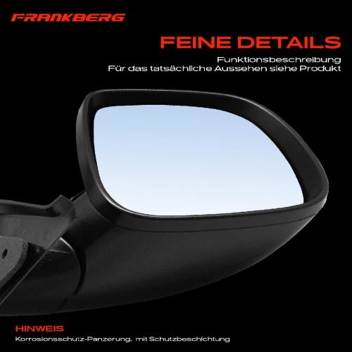 Frankberg 1x Außenspiegel Rechts für VW Transporter V Multivan V 7E 7H 2.0L 2003-2015 Bild Frankberg 1x Außenspiegel Rechts für VW Transporter V Multivan V 7E 7H 2.0L 2003-2015