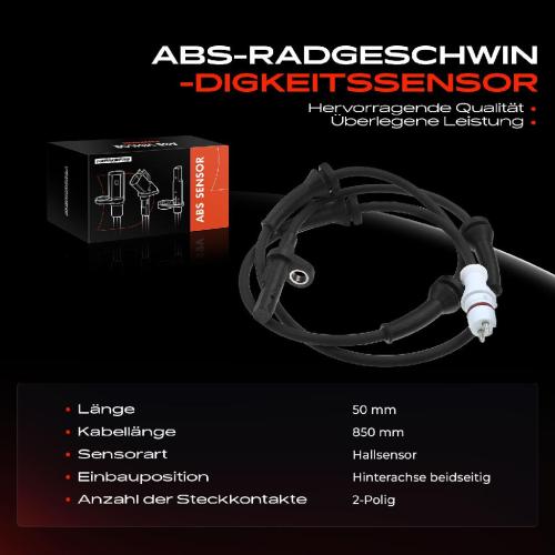 Frankberg 1x ABS Sensor Hinterachse beidseitig f r Nissan Primastar Bus Kasten Opel Vivaro A Combi Renault Trafic II Bild Frankberg 1x ABS Sensor Hinterachse beidseitig f r Nissan Primastar Bus Kasten Opel Vivaro A Combi Renault Trafic II