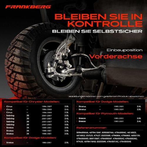 1x Querlenker Satz Vorderachse für Chrysler Cirrus Sebring Cabriolet Coupe Stratus Dodge Plymouth Breeze Bild 1x Querlenker Satz Vorderachse für Chrysler Cirrus Sebring Cabriolet Coupe Stratus Dodge Plymouth Breeze