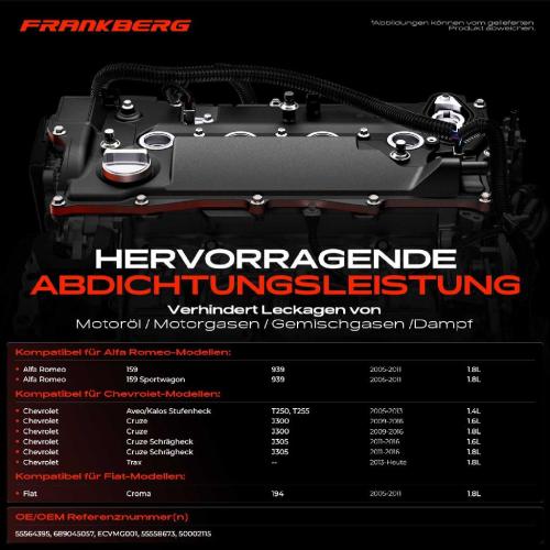 Frankberg 1x Ventildeckel Zylinderkopfhaube für Opel Corsa D Astra J Insignia A Zafira B 1.6L 1.8L Bild Frankberg 1x Ventildeckel Zylinderkopfhaube für Opel Corsa D Astra J Insignia A Zafira B 1.6L 1.8L