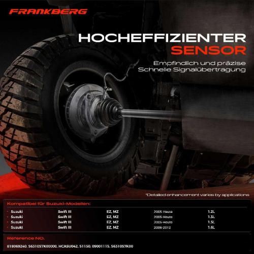 1x ABS Sensor Hinterachse rechts für Suzuki Swift III EZ MZ 1.2L 1.3L 1.5L 1.6L Bj ab 2005 Bild 1x ABS Sensor Hinterachse rechts für Suzuki Swift III EZ MZ 1.2L 1.3L 1.5L 1.6L Bj ab 2005