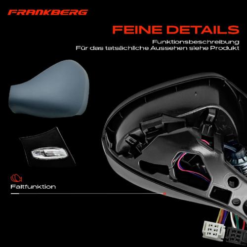Frankberg 1x Außenspiegel Rechts für Peugeot 207 207 CC 207 SW WA WC WD WK 1.4L 1.6L 2006-2015 Bild Frankberg 1x Außenspiegel Rechts für Peugeot 207 207 CC 207 SW WA WC WD WK 1.4L 1.6L 2006-2015