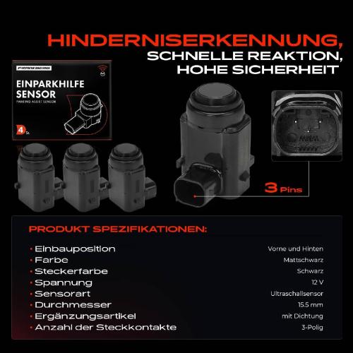 4x Parksensor PDC Sensor Vorne und Hinten für Jeep Grand Cherokee 3 WH WK 2004-2010 Bild 4x Parksensor PDC Sensor Vorne und Hinten für Jeep Grand Cherokee 3 WH WK 2004-2010
