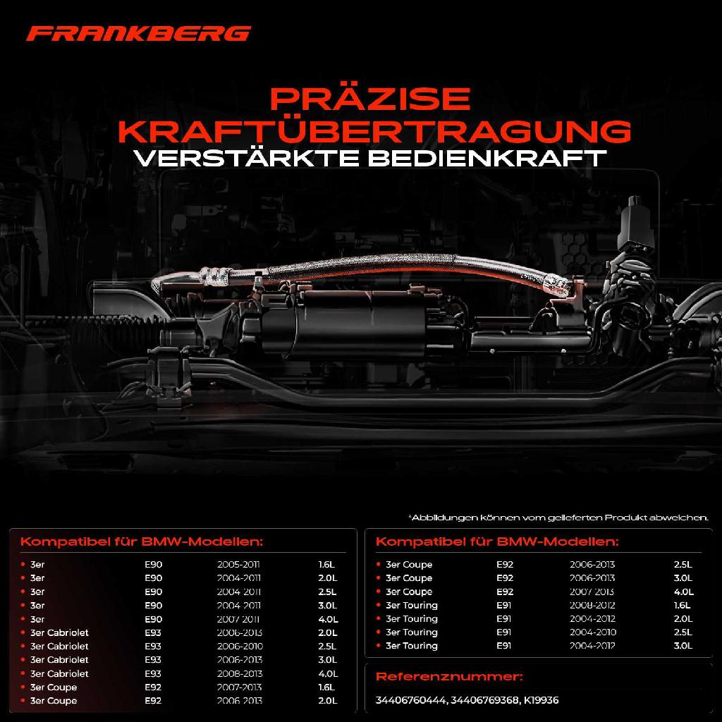 1x Seilzug Feststellbremse Hinterachse beidseitig für BMW 3er Cabriolet Coupe Touring E90 E91 E92 F93