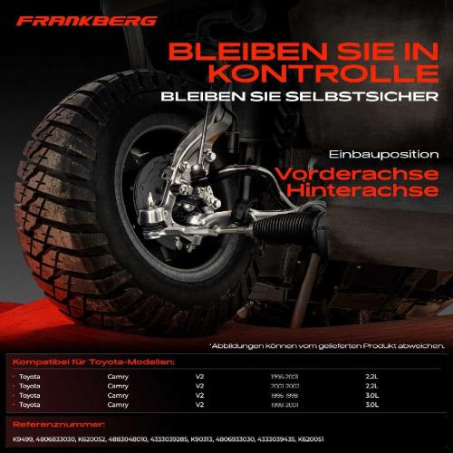 Frankberg 1x Querlenker Satz Hinterachse für Toyota Camry V2 2.2L 3.0L 1996-2002 Bild Frankberg 1x Querlenker Satz Hinterachse für Toyota Camry V2 2.2L 3.0L 1996-2002
