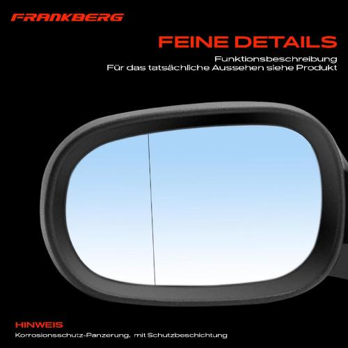 Frankberg 1x Außenspiegel Links für Nissan Micra III K12 1.0L 1.2L 1.4L 1.5L 1.6L 2003-2010 Bild Frankberg 1x Außenspiegel Links für Nissan Micra III K12 1.0L 1.2L 1.4L 1.5L 1.6L 2003-2010