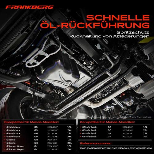 Frankberg 1x Ölwanne Motorölwanne für Mazda 6 Kombi GH Hatchback GG GY 2002-2013 1.8L 2.0L Bild Frankberg 1x Ölwanne Motorölwanne für Mazda 6 Kombi GH Hatchback GG GY 2002-2013 1.8L 2.0L