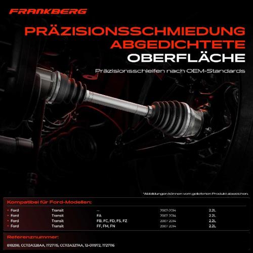 Frankberg 1x Antriebswelle Gelenksatz Vorderachse für Ford Transit Bus FB FC FD Kasten FA Tourneo Bild Frankberg 1x Antriebswelle Gelenksatz Vorderachse für Ford Transit Bus FB FC FD Kasten FA Tourneo