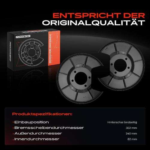 Frankberg 2x Ankerblech Bremsscheibe Hinterachse Beidseitig für Ford Kuga Mondeo Volvo S-Max XC60 V70 S60 Bild Frankberg 2x Ankerblech Bremsscheibe Hinterachse Beidseitig für Ford Kuga Mondeo Volvo S-Max XC60 V70 S60