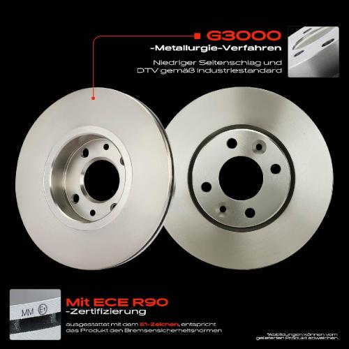 Frankberg 2x Bremsscheiben Vorderachse für Nissan Micra C III V Note Tiida Schrägheck Stufenheck Bj ab 2002 Bild Frankberg 2x Bremsscheiben Vorderachse für Nissan Micra C III V Note Tiida Schrägheck Stufenheck Bj ab 2002