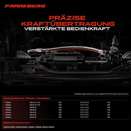 1x Seilzug Feststellbremse Hinterachse rechts für Nissan Micra C 3 Micra 3 K12 Bild 1x Seilzug Feststellbremse Hinterachse rechts für Nissan Micra C 3 Micra 3 K12