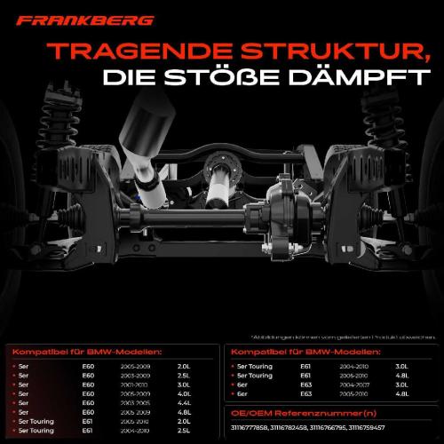 1x Achskörper Achsträger Motorträger Vorderachse für BMW 5er E60 E61 6er E63 523i-650i 2.0L-4.8L Bild 1x Achskörper Achsträger Motorträger Vorderachse für BMW 5er E60 E61 6er E63 523i-650i 2.0L-4.8L