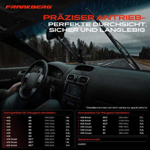 Frankberg 1x Wischermotor Scheibenwischermotor Vorne für Peugeot 406 8B Break 8E/F Coupe 8C Bild Frankberg 1x Wischermotor Scheibenwischermotor Vorne für Peugeot 406 8B Break 8E/F Coupe 8C