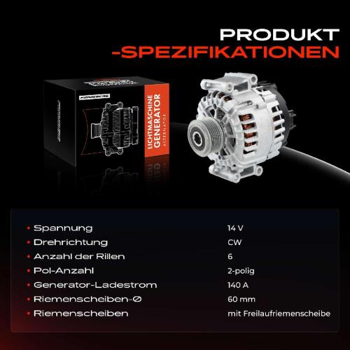 Frankberg 1x Lichtmaschine Generator für Audi A4 8K2 B8 8K5 A5 8T3 8F7 8TA Q5 8RB 3.2L Bild Frankberg 1x Lichtmaschine Generator für Audi A4 8K2 B8 8K5 A5 8T3 8F7 8TA Q5 8RB 3.2L