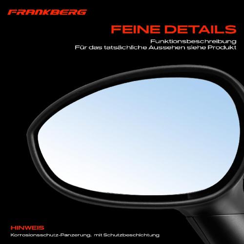 Frankberg 1x Außenspiegel Links für Fiat 500 595 695 312 0.9L 1.0L 1.2L 1.4L 2007-2024 Bild Frankberg 1x Außenspiegel Links für Fiat 500 595 695 312 0.9L 1.0L 1.2L 1.4L 2007-2024