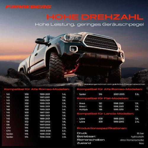 1x Servopumpe hydraulisch für Alfa Romeo 145 146 156 GTV Spider Fiat Doblo Lancia Bild 1x Servopumpe hydraulisch für Alfa Romeo 145 146 156 GTV Spider Fiat Doblo Lancia