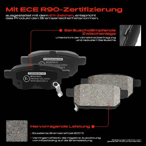 4x Bremsbeläge Hinterachse für Suzuki Baleno Swift IV V SX4 S-Cross Vitara 2010-2025 Bild 4x Bremsbeläge Hinterachse für Suzuki Baleno Swift IV V SX4 S-Cross Vitara 2010-2025