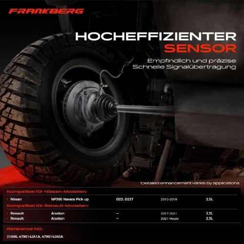 Frankberg 1x ABS Sensor Hinterachse links für Nissan NP300 Navara Pick-up Renault Alaskan 2.3L Bj ab 2015 Bild Frankberg 1x ABS Sensor Hinterachse links für Nissan NP300 Navara Pick-up Renault Alaskan 2.3L Bj ab 2015